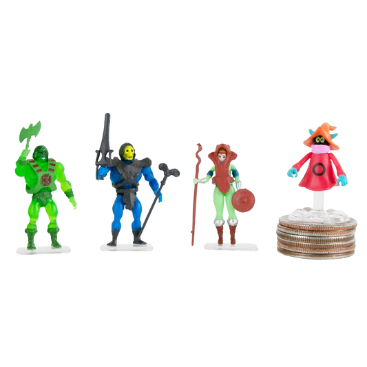 Masters of the Universe Micro Figures MOTU, He-Man, Teela, Skeletor, Oreo