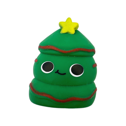 A holiday themed Christmas Tree stretchy squishy fidget toy