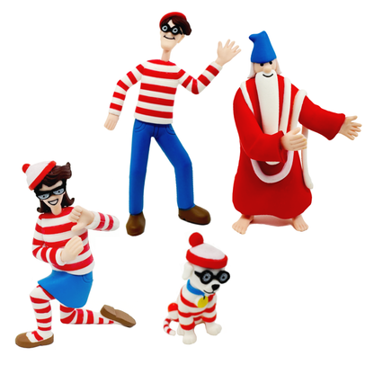 Where's Waldo toy figure with Wenda, Woof, And Wizard Whitebeard