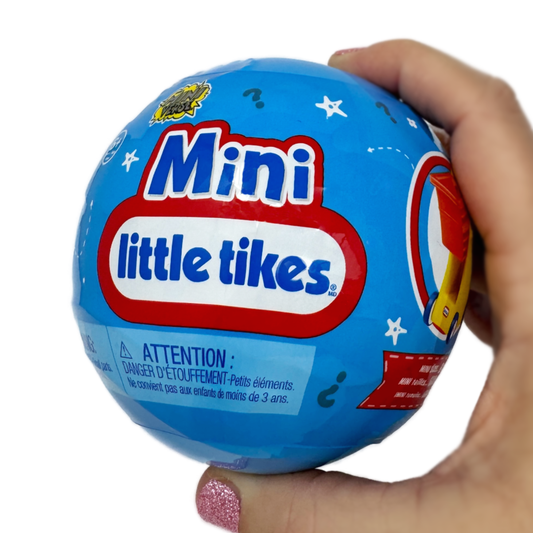 A hand hold a Miniverse Mini Little Tikes Surprise Toy Capsule