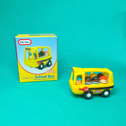 Toddle Tots School Bus and the packaging from Miniverse Mini Little Tikes Series 1