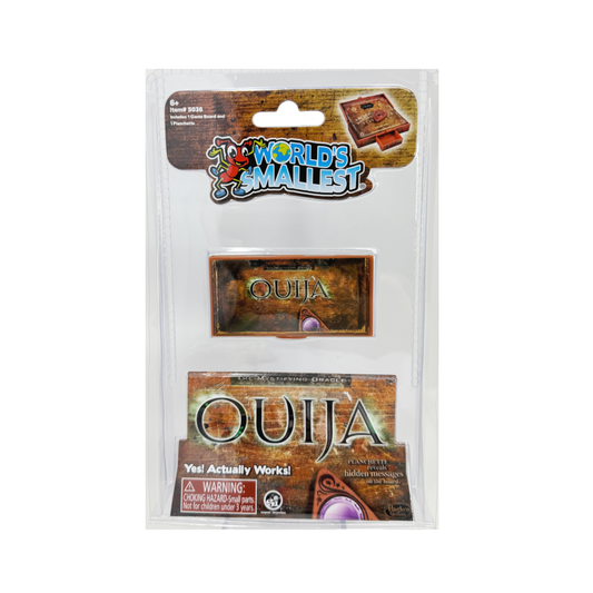 World's Smallest Ouija mini board game in the packaging.